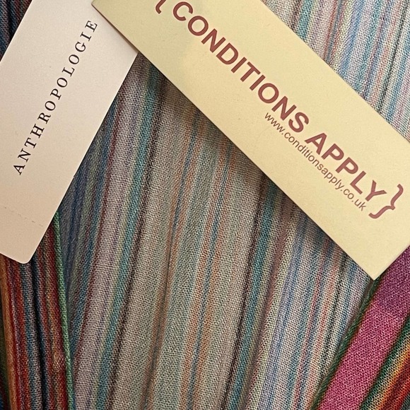 NEW Anthropologie Conditions Apply Stripe V-Neck Jumpsuit Pockets Size XS - Picture 7 of 11